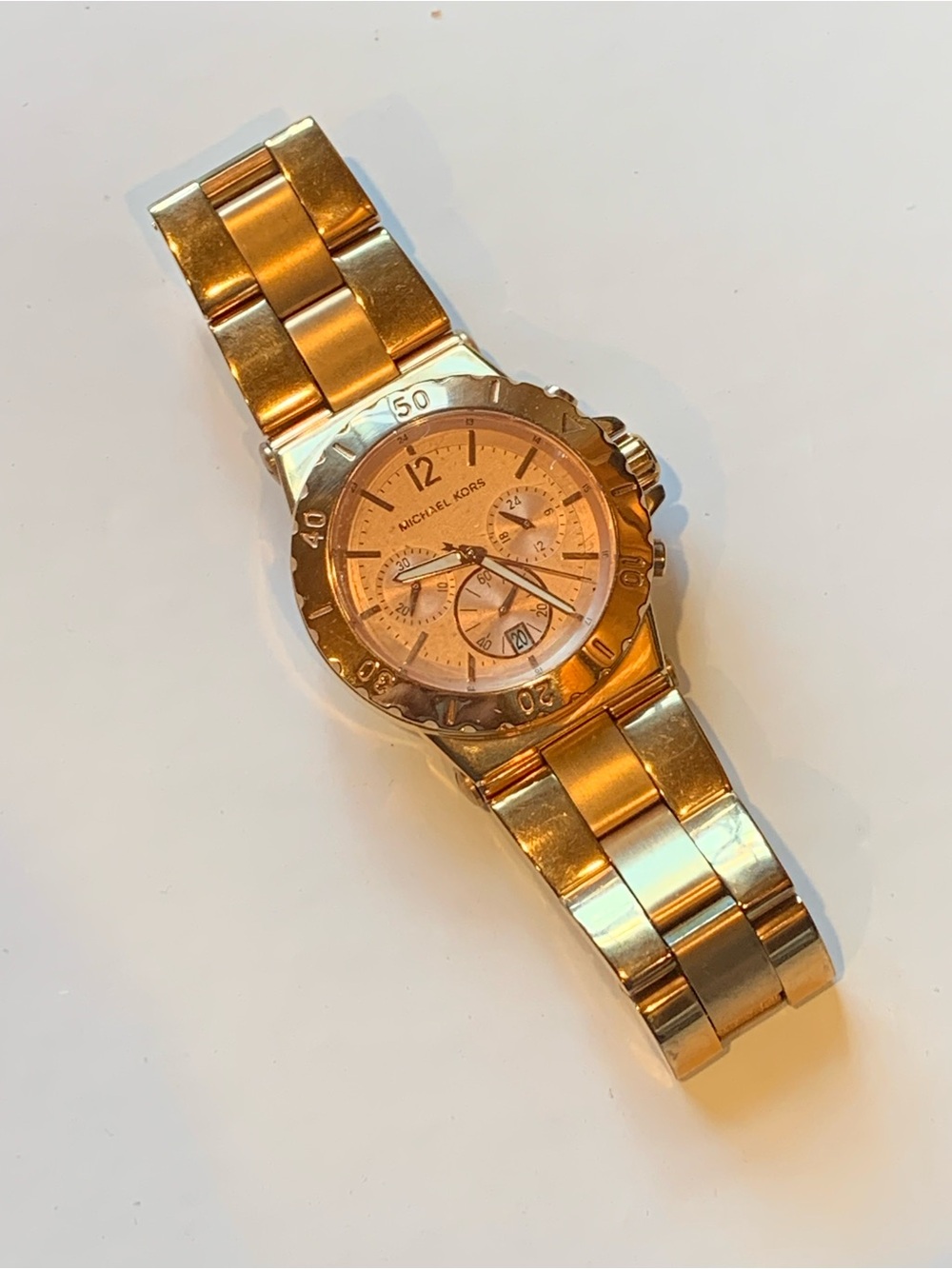 Michael Kors Rose Gold-Tone Ladies Women’s Chronograph Bracelet Watch NWOT